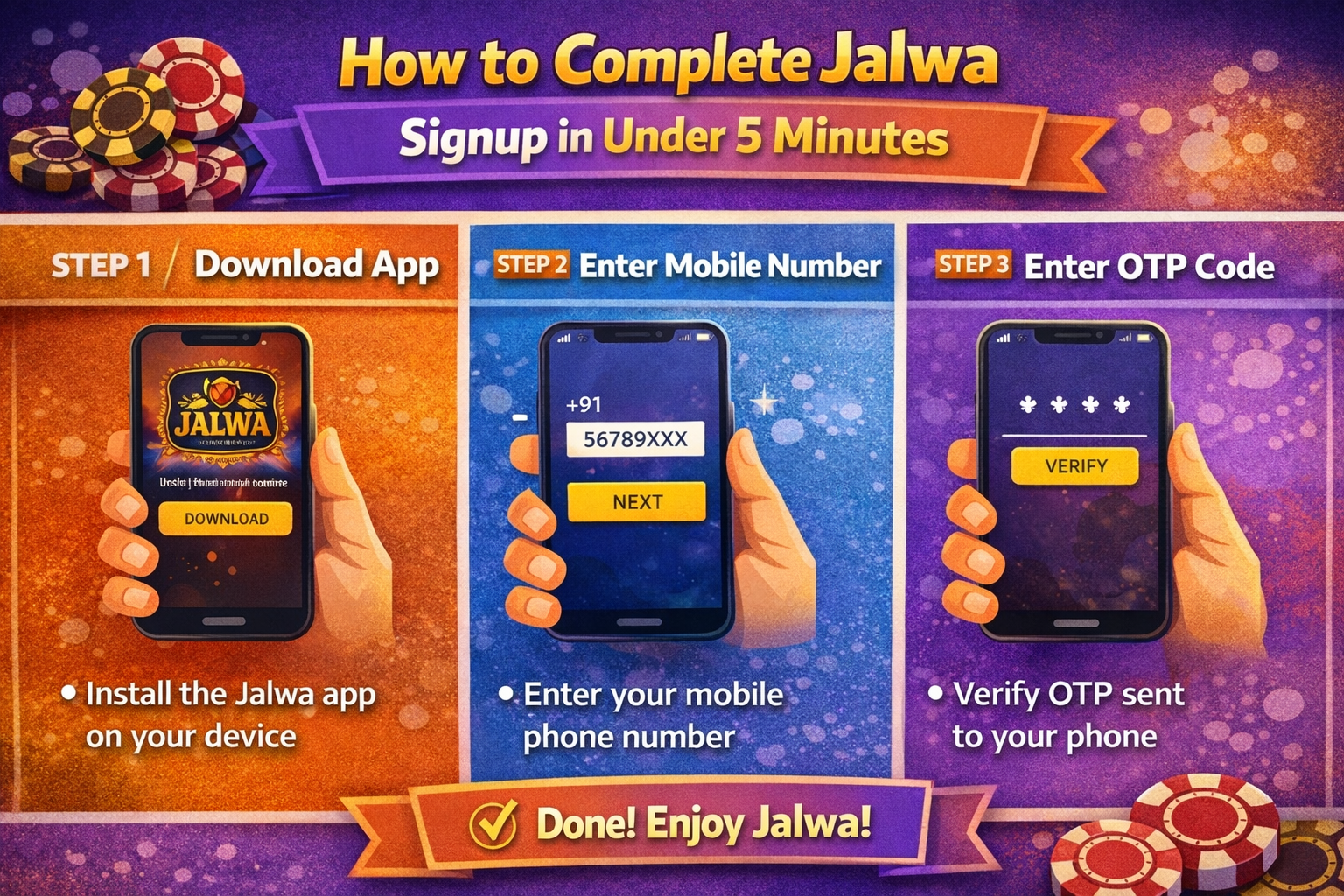Jalwa Account Signup Steps