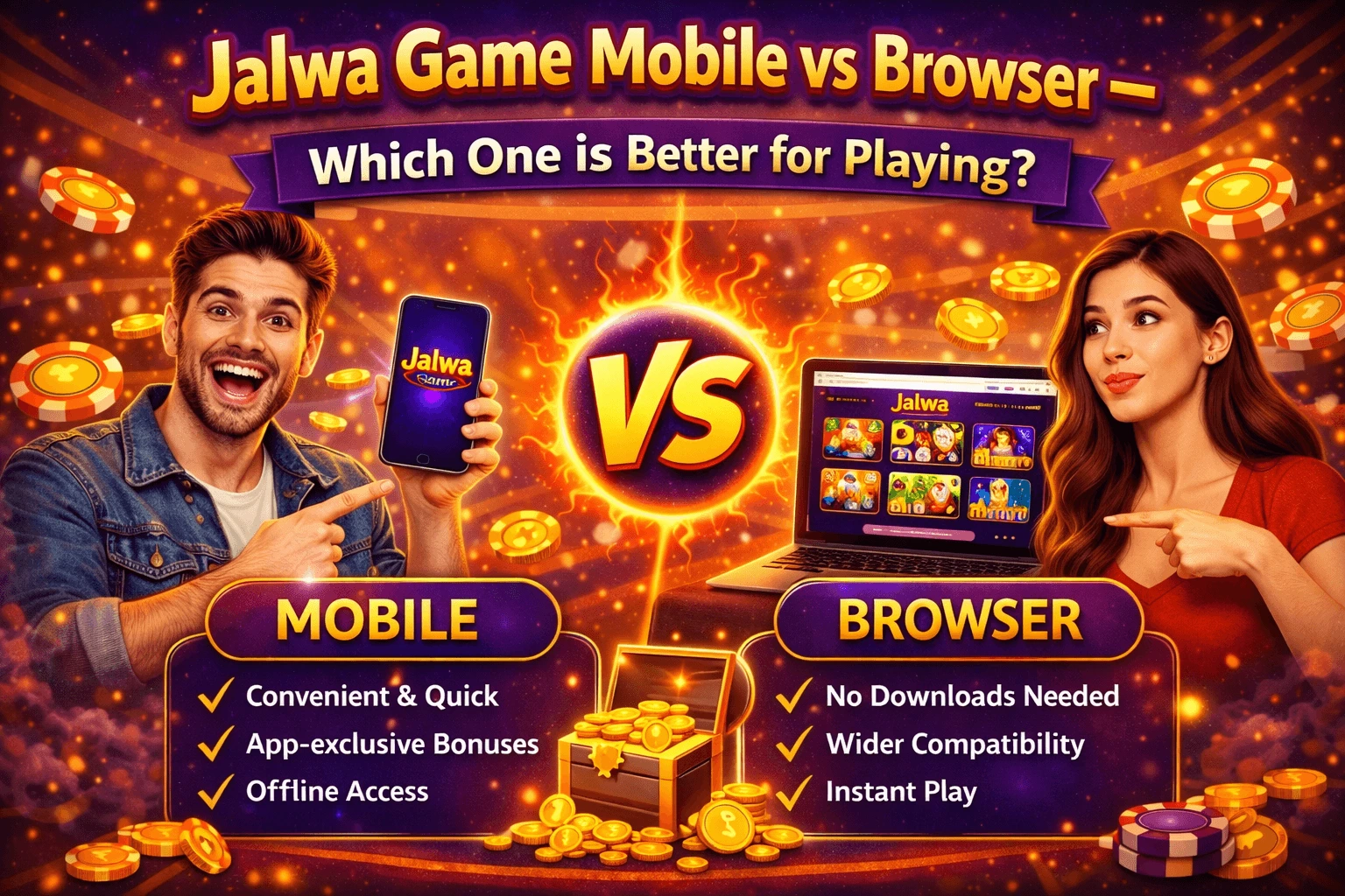 jalwa game mobile app vs browser version comparison