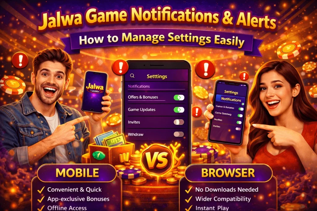 how to manage jalwa game notifications settings